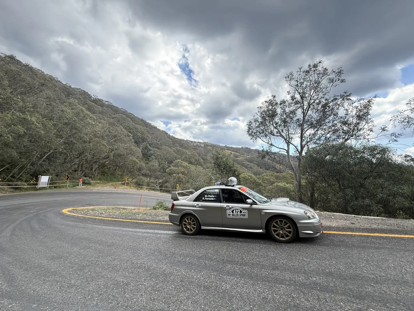 Shakewell Racing Subaru WRX STI on an alpine tarmac rally stage, 2026