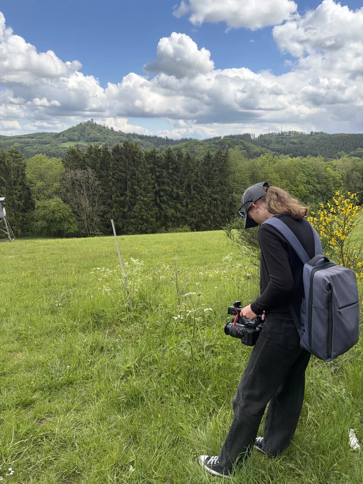 Filming in the green Eifel countryside around the Nürburgring