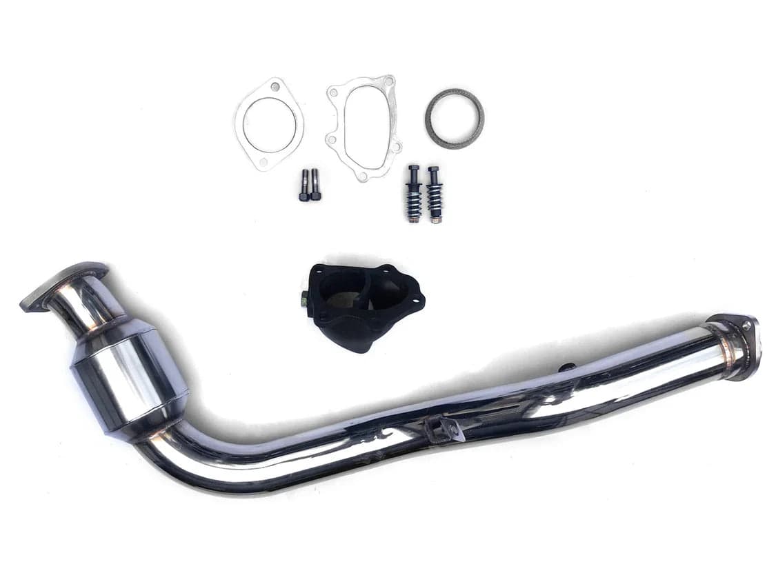 AVO Turbo 3" Catted Twin Scroll Down-Pipe - STI (08-21 JDM EJ20 Twin Scroll)