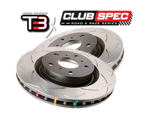 DBA - T3 Slotted Club Spec Rotors - 4000 Series - Front (Pair) (WRX GD 01-07)