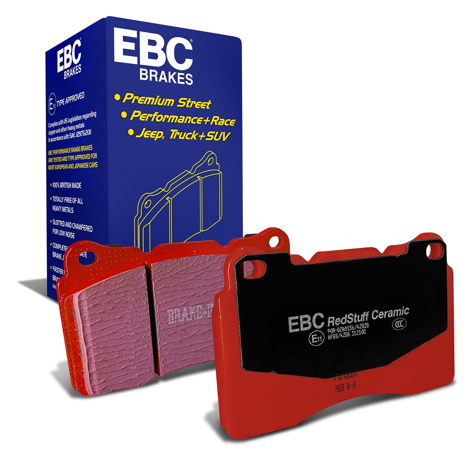 EBC Redstuff Ceramic Front Brake Pads STI/Evo/SS-V/FK8 Type R/BRZ/86 (Brembo) DP31210C
