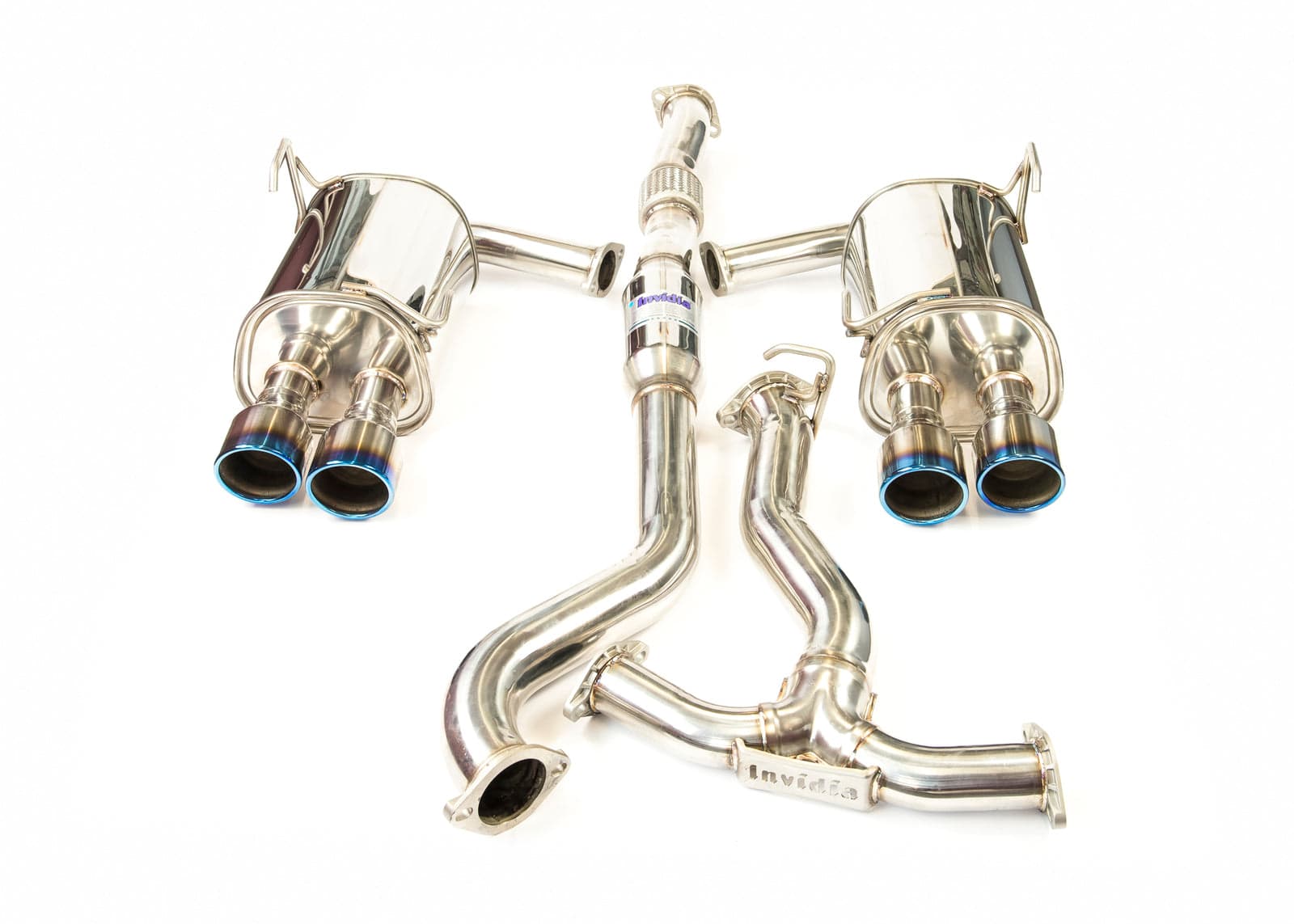 Invidia - Q300 Turbo back Exhaust -Rolled Ti Tips (WRX Sedan 15+ CVT/Auto)