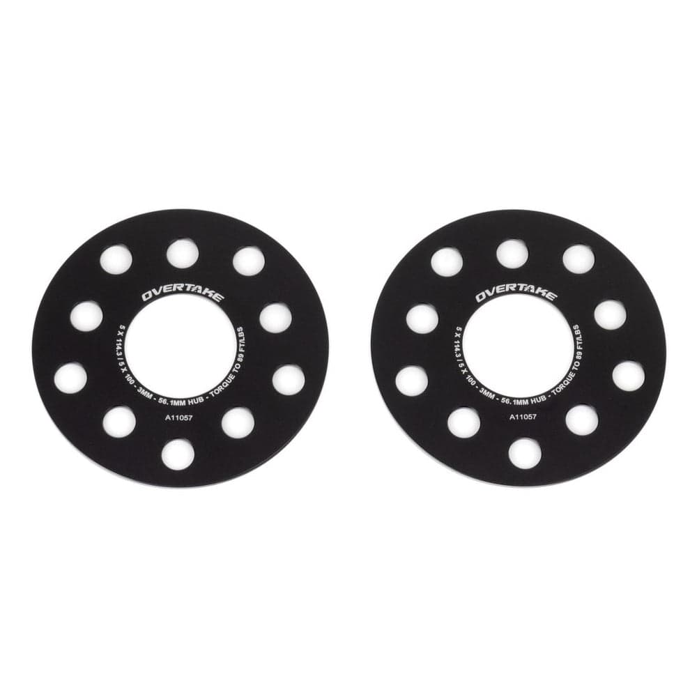 Overtake Slip On Wheel Spacers Pair 3mm 5x114.3 / 5x100