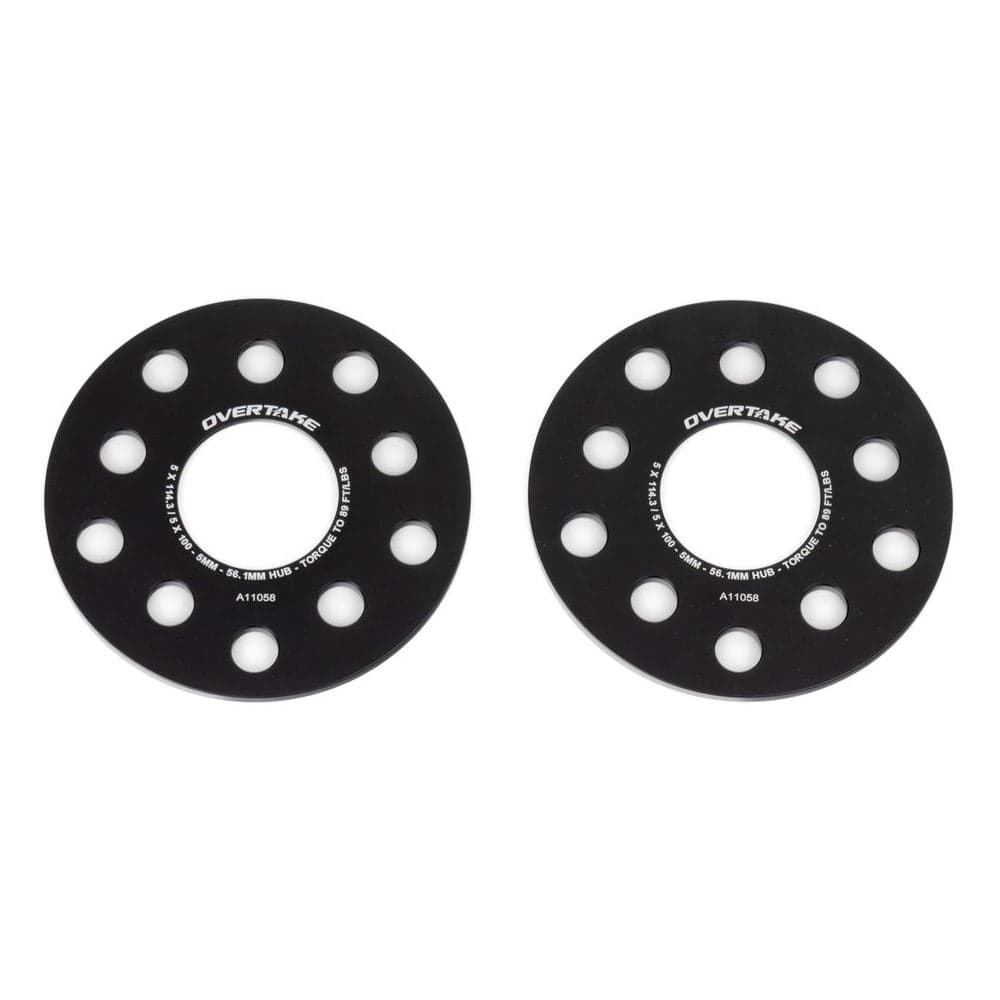 Overtake Slip On Wheel Spacers Pair 5mm 5x114.3 / 5x100