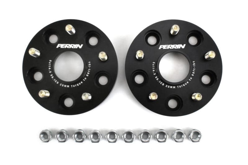 Perrin - Wheel Spacers 25mm DRS Style - Black Anodized CONVERSION (5x100 to 5x114.3) PAIR