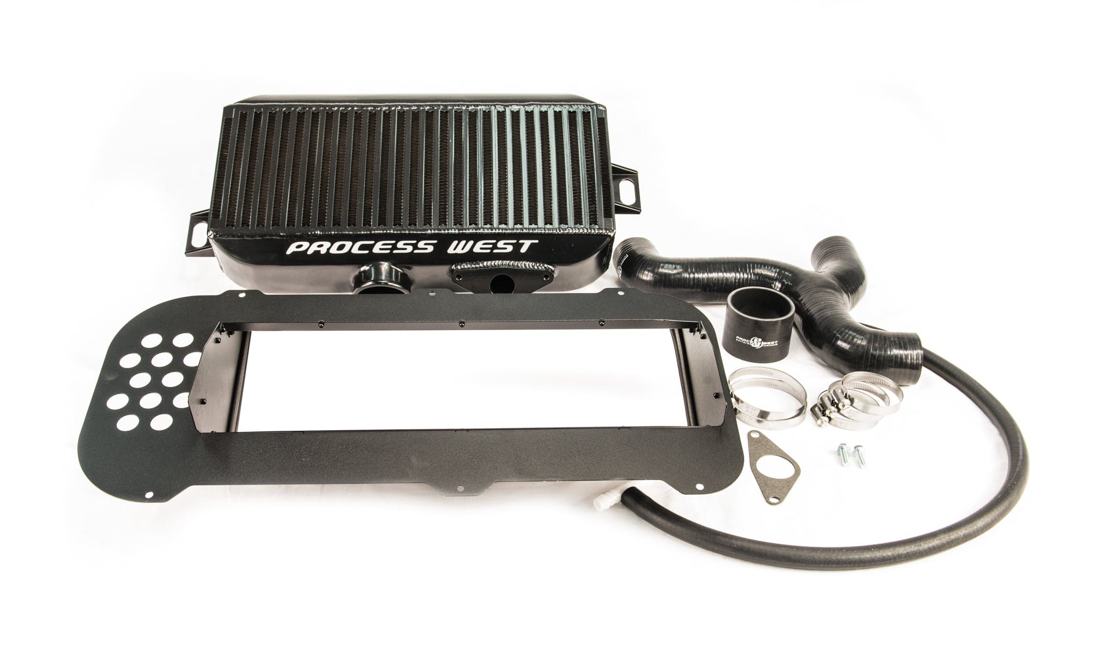 Process West - Top Mount Intercooler Kit (Forester XT 03-07) - Black Core - Suit STi 2002 Bonnet Scoop